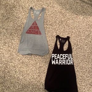 2 exercise tank tops